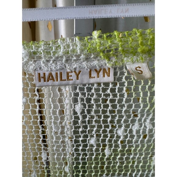 Hailey Lyn Women's Open Knit Weave Oversize Buttons Handkerchief Hem Cardigan S - Picture 5 of 7